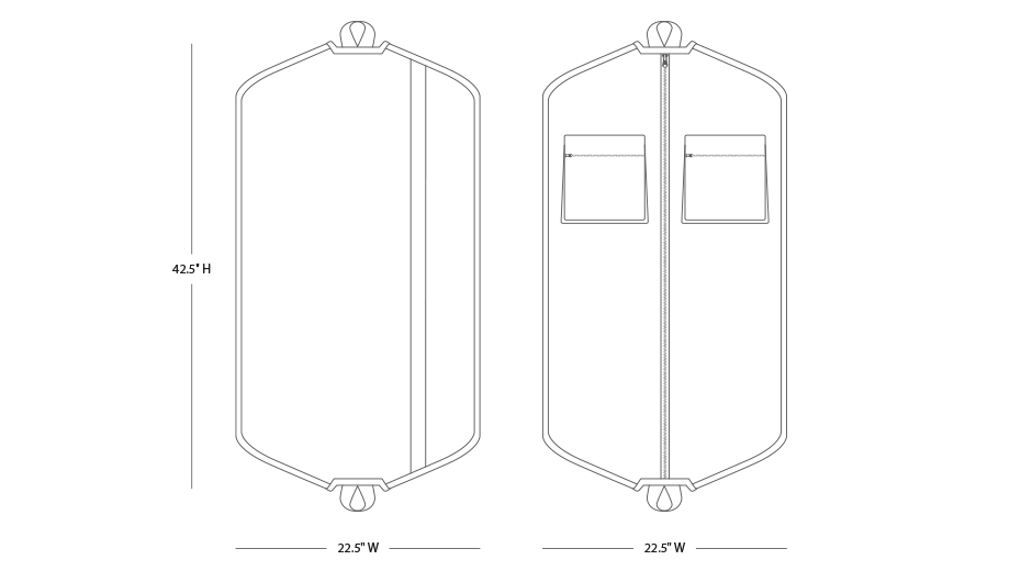 Custom Embroidered Heavy Duty Garment Bag – Wedding & Travel Essential
