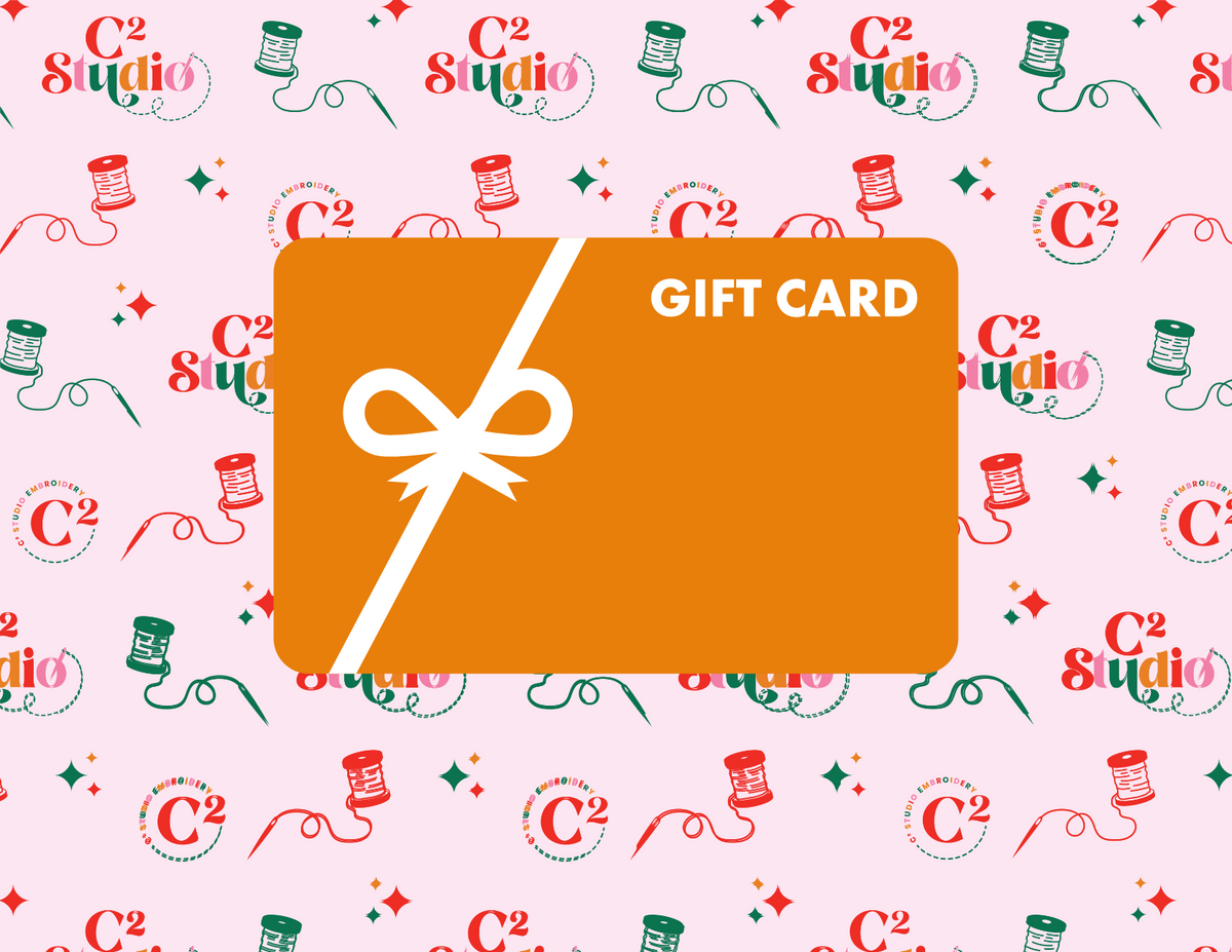 C2 Embroidery Studio Gift Card design
