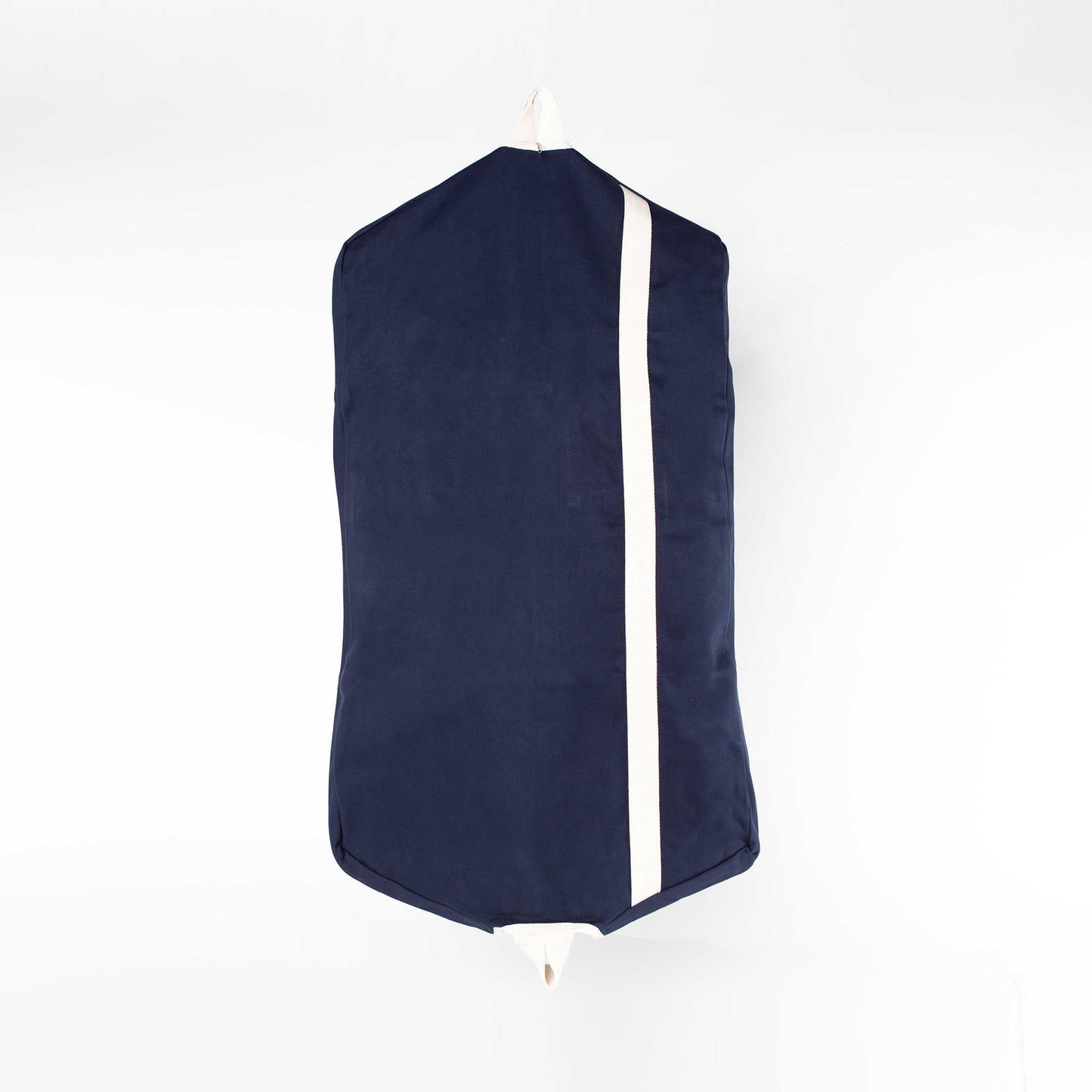 Front view of Navy blue and white Heavy Duty Garment Bag