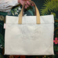 Personalized Leather Strap Canvas Tote with Wedding Date |Future Bride|| Free Shipping