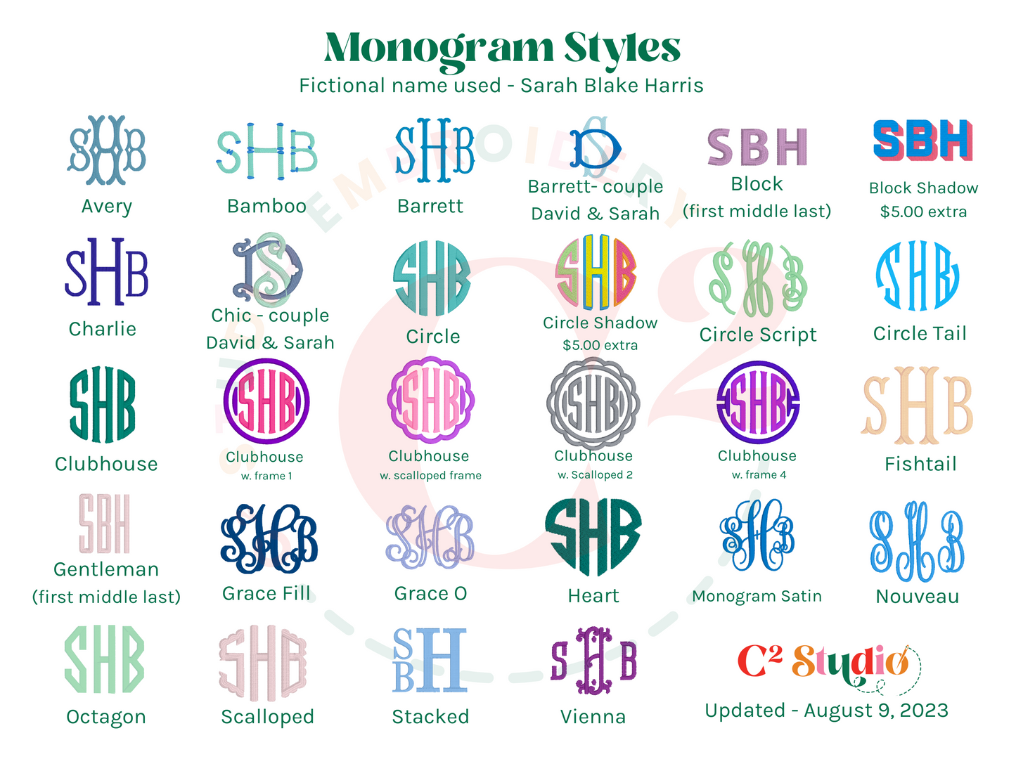 Monogram Styles